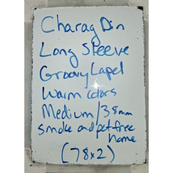 Vintage Charag Din Party Shirt Italian Fit Button-Up Long Sleeve Groovy - Picture 13 of 13